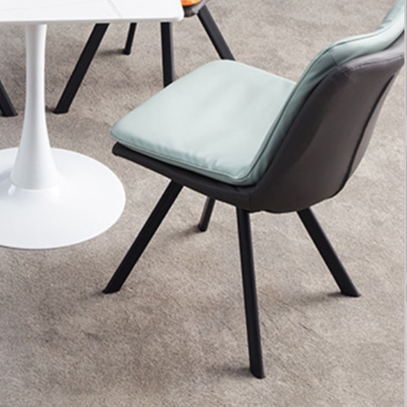 Silla de comedor para comedor tapizado industrial Parsons laterales de comedor