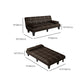Faux Leather Pillow Top Arms /Armless Sleeper Sofa Bed Biscuit Back Convertible Sofas Clearhalo 'furn' 'furn_futons' 'Furniture' 'Futons & Daybeds' 'Futons' 'Living Room Furniture' 1200x1200_32b4bfb9-8b8f-450f-8bbd-b3cfbe66e77c