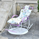 Chaise à bascule unique du milieu du siècle chaise à bascule paresseuse moderne avec coussin