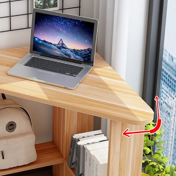 29-inch moderne en eigentijdse schrijfbureau slaapkamer voetstuk houten hoek bureau