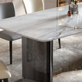 Pedestal Dining Room Table Rectangle Dinner Room Kitchen Table