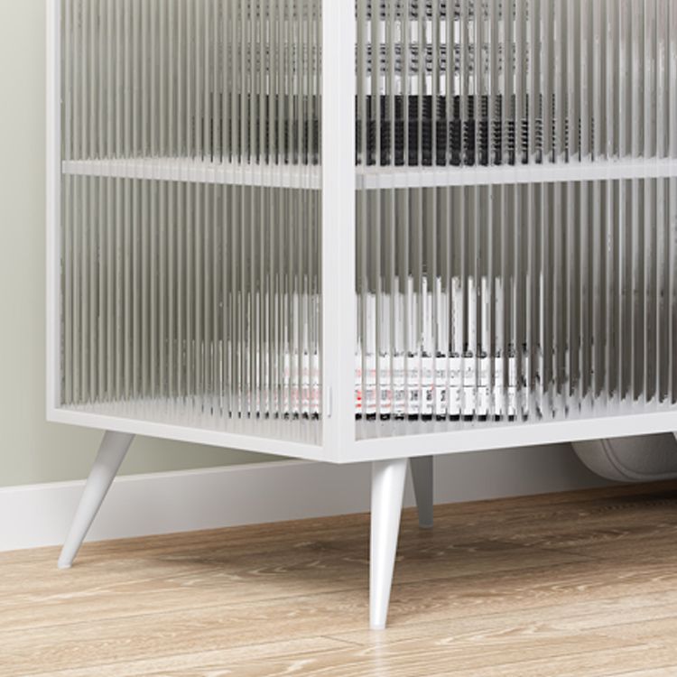 21.7 "H Accent Table Table table de nuit en verre et table de chevet en métal