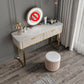 Beige Make-up Vanity Metal Dressing Table Stool Set with Drawers Clearhalo 'Bedroom Furniture' 'furn' 'furn_makeup_vanities' 'Furniture' 'Makeup Vanities' 'makeup_vanities' 1200x1200_32ba62eb-70be-4ae8-8cb7-0aa8b8f4829a