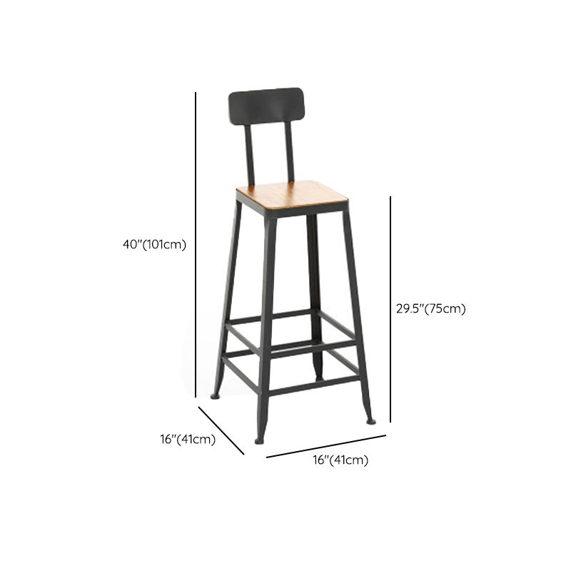Contemporary Armless Bar Stools Solid Wood Barstool with Footrest Clearhalo 'Bar Furniture' 'Bar Stools' 'bar_stools' 'furn' 'furn_bar_stools' 'Furniture' 'Kitchen & Dining Furniture' 1200x1200_32baa2e4-56c0-44ed-a58e-954a2e752c75