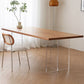 Table rectangulaire Glam en bois avec pieds en acrylique pour la maison