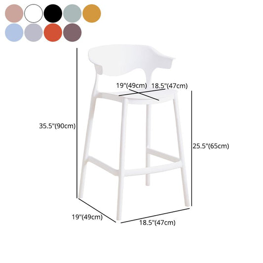 Scandinavian Style PP Bar-stool Square Seat Counter Stool for Kitchen Bar Clearhalo 'Bar Furniture' 'Bar Stools' 'bar_stools' 'furn' 'furn_bar_stools' 'furniture_bar_stools' 'Kitchen & Dining Furniture' 'kitchen&dining_furn' 'kitchen' 'kitchen_furn' Furniture' 1200x1200_32bb135c-7c92-472c-bf8b-5f7abadb5a7f