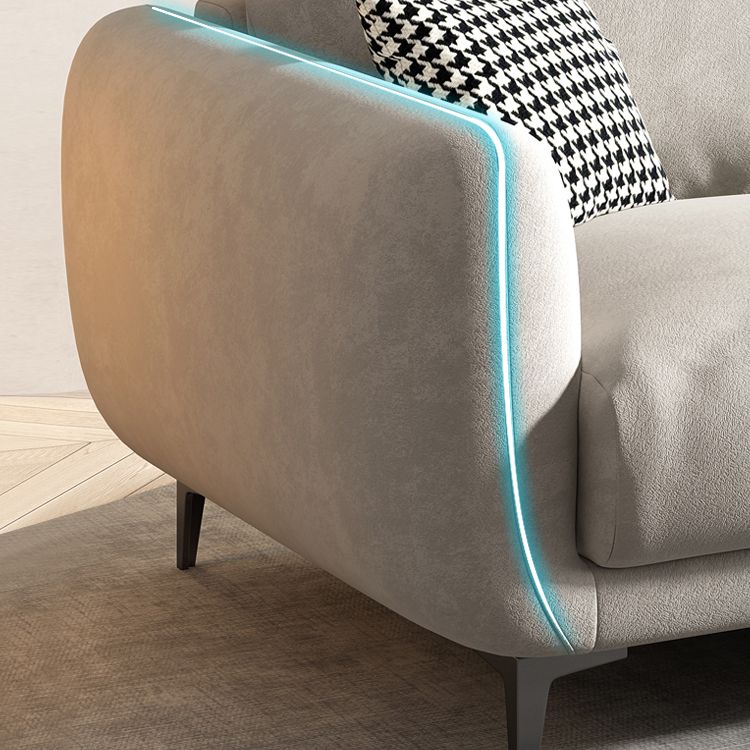 Sofá de 3 plazas de almohada con brazo cuadrado para sala de estar 35.43 "alto