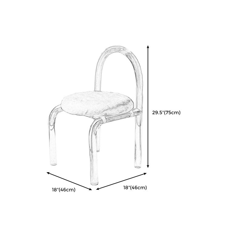 Basique à quatre jambes serrées car dos de couleur de couleur de couleur solide ensemble pour le salon