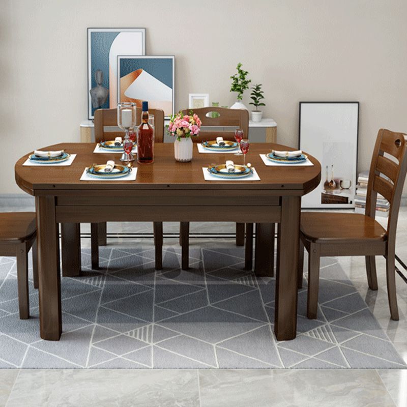 Massief houten moderne eetkamer diner keukentafel 4 poten eettafel