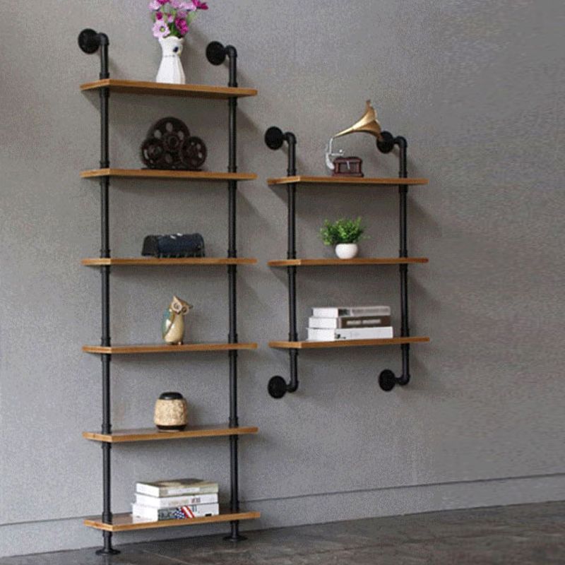 Wall Mounted Bookcase Industrial Metal Floating Shelf for Study Room Clearhalo 'Bookcases' 'furn' 'furn_bookcases' 'Furniture' 'furniture_bookcases' 'kitchen' 'kitchen_bookcases' 'Living Room Furniture' 'Office Furniture' 1200x1200_32bc3d96-c647-4887-95d4-67b0d07bf4f9