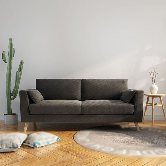 Contemporary Cotton Blend Couch Square Arm Cushions Sofa for Two Pople Clearhalo 'furn' 'furn_sofas' 'Furniture' 'furniture_sofas' 'Living Room Furniture' 'Sofa' 'sofas' 1200x1200_32bede73-cb30-4815-a833-d9e40eb57aea