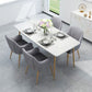 Glam Style Sintered Stone Dining Set Rectangle 1/4/5/7 Pieces Dining Set Clearhalo 'Dining Room Sets' 'Dining Tables & Seating' 'dining_room_set' 'furn' 'furn_dining_room_set' 'Furniture' 'Kitchen & Dining Furniture' 1200x1200_32bfa372-c343-452d-a3e5-511a56c6be75