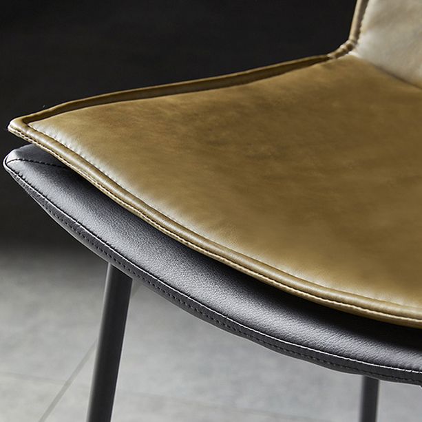 Industrial Style Leather Dining Chairs Solid Back Armless Side Chairs for Kitchen Clearhalo ' kitchen&dining_furn' 'Dining Chairs' 'Dining Tables & Seating' 'dining_chair' 'furn' 'furn_dining_chair' 'Furniture' 'furniture_dining_chair' 'Kitchen & Dining Furniture' 'kitchen' 1200x1200_32c29c4f-8dfb-44a8-ac99-e00e4e53066e