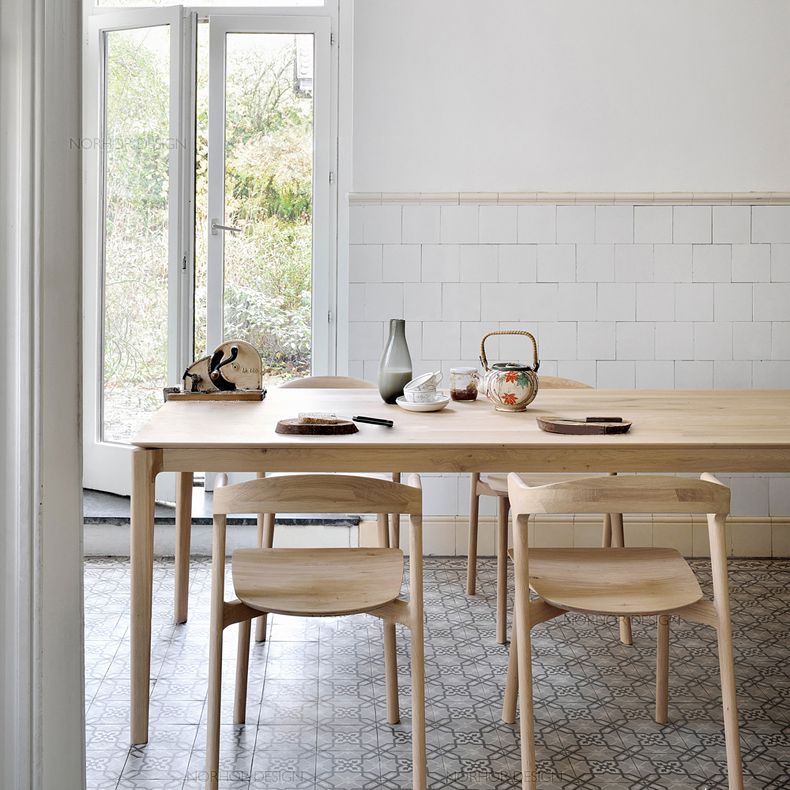 Table à manger en bois de bois rectangle