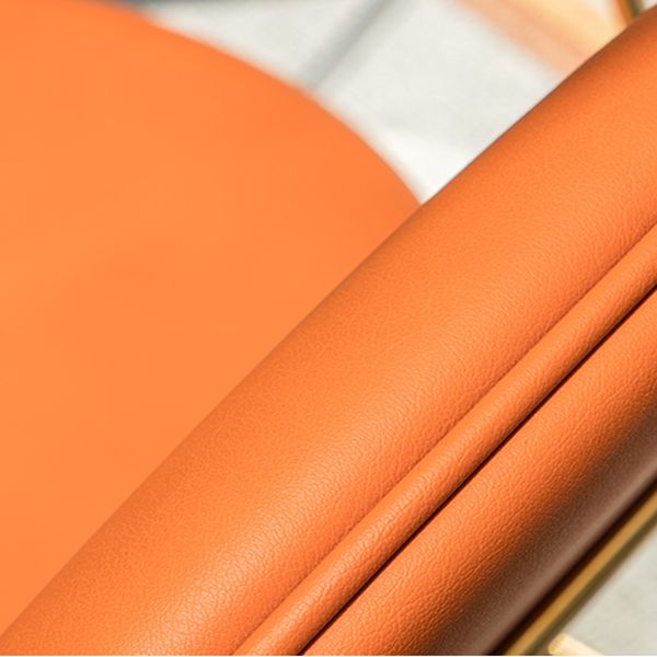 Ovaal eetstoel stoel faux leer en metalen eetkamerstoel