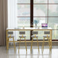 Glam Bar Table Set 1/5/9 Pieces Rectangle Stone Counter Table with Stools for Living Room Clearhalo 'Bar Furniture' 'furn' 'furn_home_bar_bar_sets' 'Furniture' 'Home Bars & Bar Sets' 'home_bar_bar_sets' 'Kitchen & Dining Furniture' 1200x1200_32c5aa8b-3a61-4cdf-8e99-df4ef9f49db5