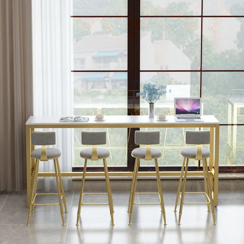 Glam Bar Table Set 1/5/9 Pieces Rectangle Stone Counter Table with Stools for Living Room Clearhalo 'Bar Furniture' 'furn' 'furn_home_bar_bar_sets' 'Furniture' 'Home Bars & Bar Sets' 'home_bar_bar_sets' 'Kitchen & Dining Furniture' 1200x1200_32c5aa8b-3a61-4cdf-8e99-df4ef9f49db5