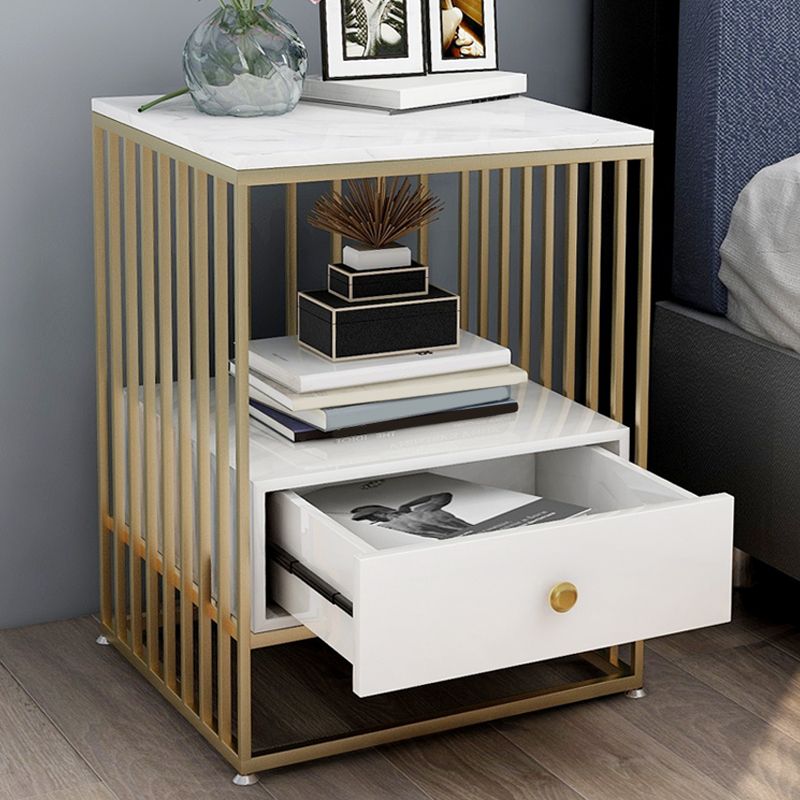 Contemporáneo de 24 "H Gabinete de cabecilla de mármol de Marfil de 24" H para dormitorio