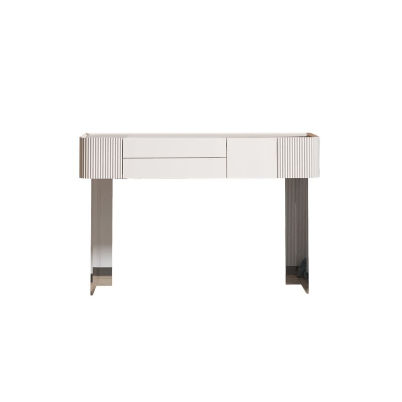 2-Drawer Contemporary Dressing Table Wooden Makeup Vanity Desk