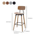 Contemporary Low Back Saddle Seat Bar Stools with Metal Base