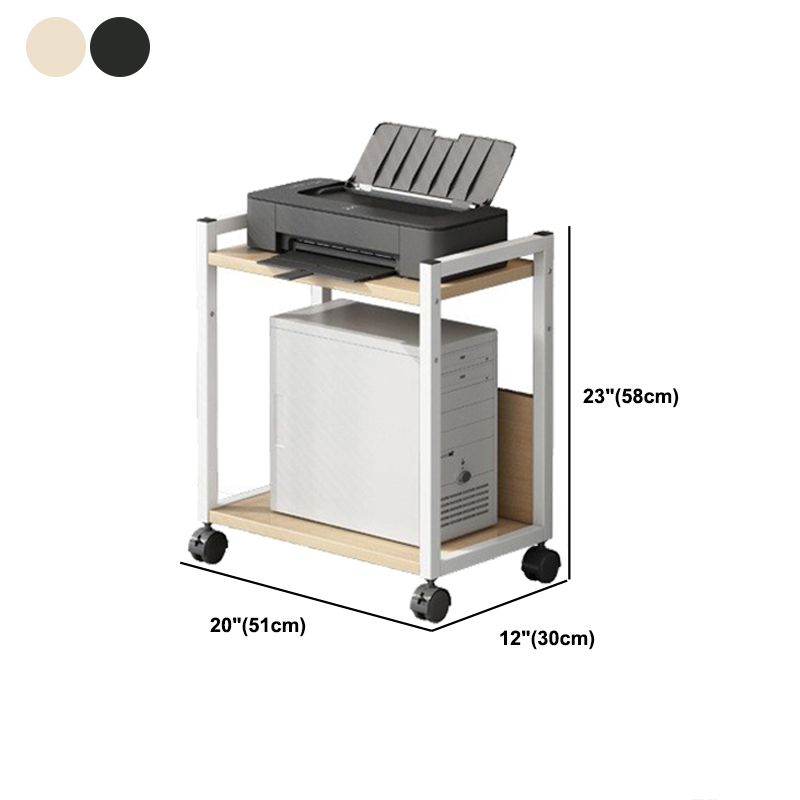 Modern Style Bookshelf Open Back Bookcase with Caster Wheels for Office Clearhalo 'Bookcases' 'furn' 'furn_bookcases' 'Furniture' 'Office Furniture' 1200x1200_32c7bb20-4be5-41f4-b4df-18bfe925b7c4