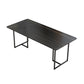 Industrial Black Table for Restaurant Rectangle Dining Table with Double Pedestal Clearhalo 'Dining Tables & Seating' 'Dining Tables' 'dining_table' 'furn' 'furn_dining_table' 'Furniture' 'furniture_dining_table' 'Kitchen & Dining Furniture' 'kitchen' 'kitchen_dining_table' 1200x1200_32c8b924-5f2d-46de-b1f6-6048826ac51d