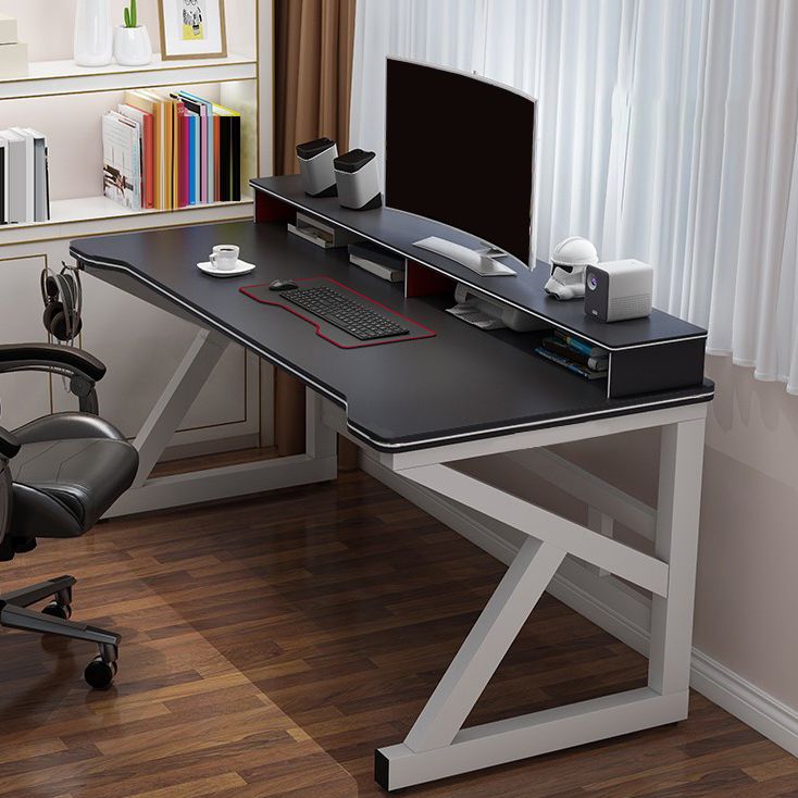 23.62" W Industrial Office Desk Antique Finish Secretary Desk with Metal Legs Clearhalo 'furn' 'furn_office_desk' 'Furniture' 'Office Desks' 'Office Furniture' 'office_desk' 1200x1200_32cc741b-f59c-4e0c-be96-60d9c574d391