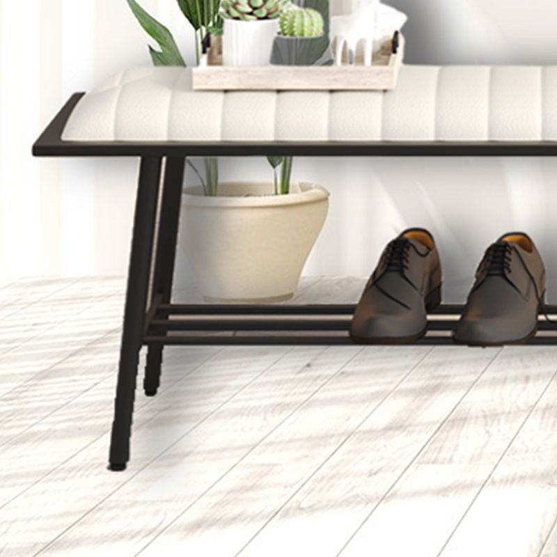 17.71" Wide Upholstered Bench with Storage Entryway Seating Bench with Metal Legs Clearhalo 'Benches' 'Chairs & Seating' 'furn' 'furn_benches' 'Furniture' 'Living Room Furniture' 1200x1200_32cc88e4-5b21-4a3c-b4b7-0dfdf5ab57f8