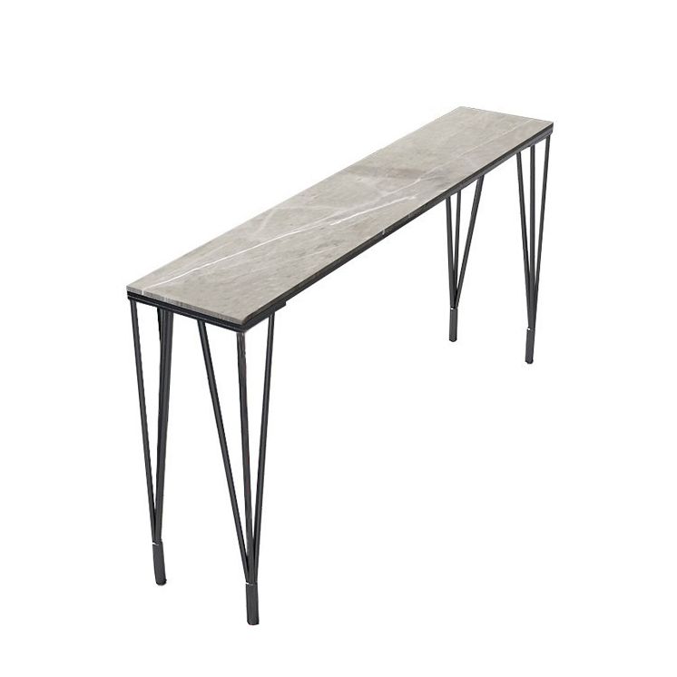 Modern Marble Pub Table with Rectangle Table Top Legs Table - 42" H Clearhalo 'Bar Furniture' 'Bar Tables' 'bar_tables' 'furn' 'furn_bar_tables' 'Furniture' 'furniture_bar_tables' 'Kitchen & Dining Furniture' 1200x1200_32cc9ab7-04b9-4635-ab80-aae71402e3af