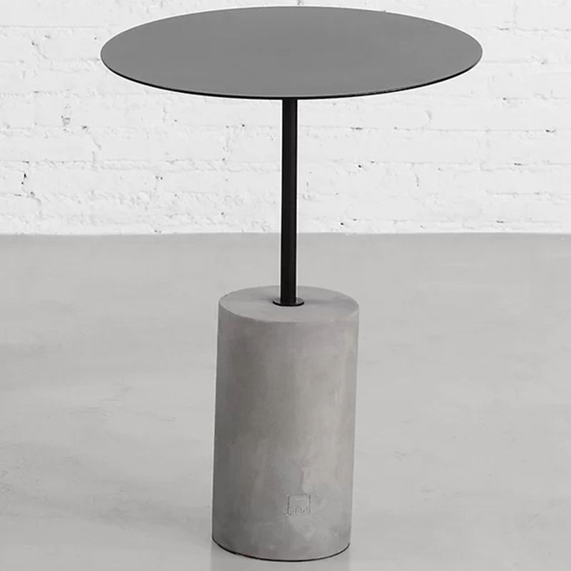 Moderner Metallrund -Top Side Table Beton -Sockel -Endtisch