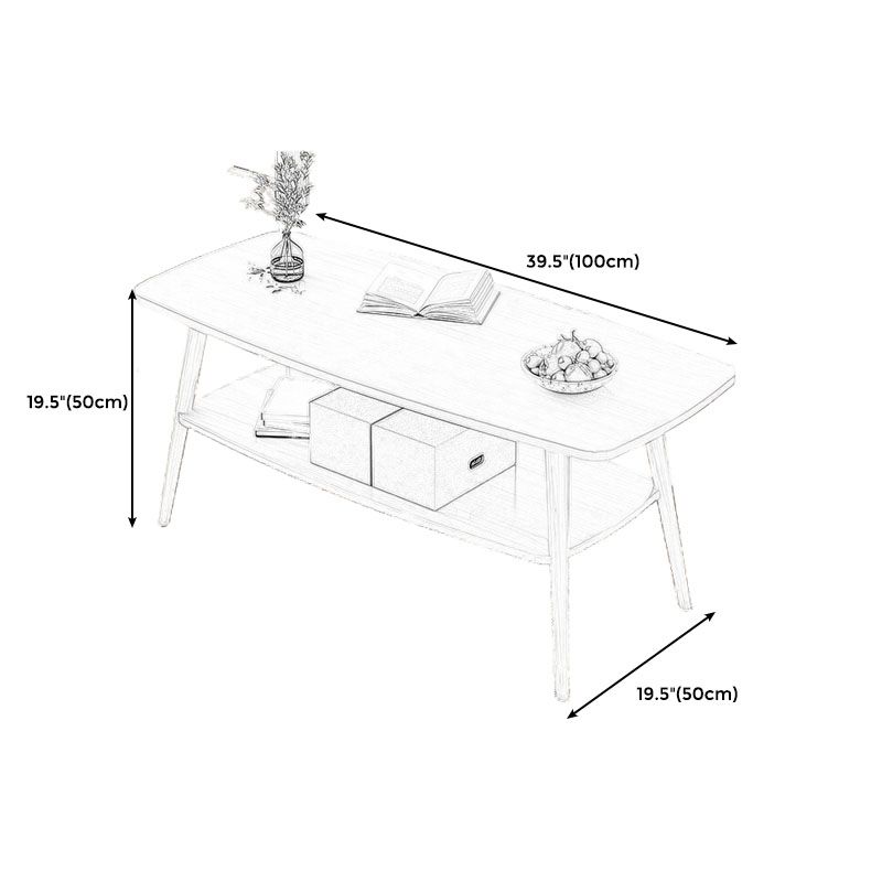 Modern Wooden Rectangular/Geometric Coffee Table with Storage Cocktail Table Clearhalo 'Coffee & Accent Tables' 'Coffee Tables' 'coffee_tables' 'furn' 'furn_coffee_tables' 'Furniture' 'furniture_coffee_tables' 'Living Room Furniture' 1200x1200_32ccd493-8a97-485c-a1a4-ef593d351949