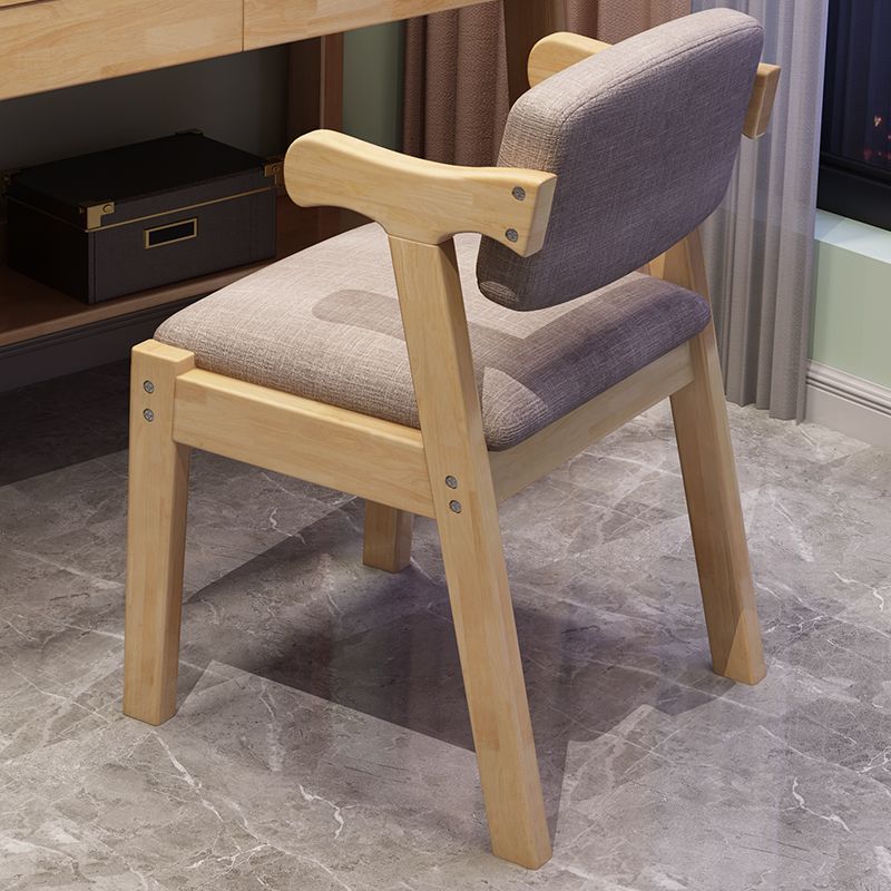 Contemporary Wood Dining Side Chair Home Open Back Dining Side Armchair Clearhalo ' kitchen&dining_furn' 'Dining Chairs' 'Dining Tables & Seating' 'dining_chair' 'furn' 'furn_dining_chair' 'Furniture' 'furniture_dining_chair' 'Kitchen & Dining Furniture' 'kitchen' 1200x1200_32cf024c-7e1c-45c7-a742-e27702e8ebf0