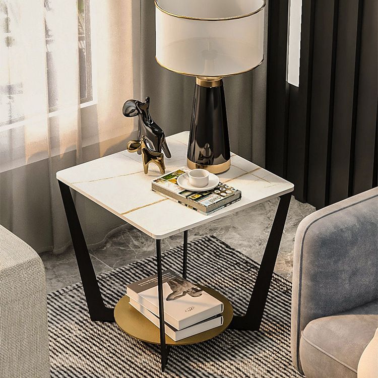 Industrial Accent Table Nightstand Lower Shelf Night Table for Bedroom Clearhalo 'Bedroom Furniture' 'furn' 'furn_night_stand' 'Furniture' 'night_stand' 'Nightstands' 1200x1200_32cf2897-0356-4955-a6de-46a0a84611d8