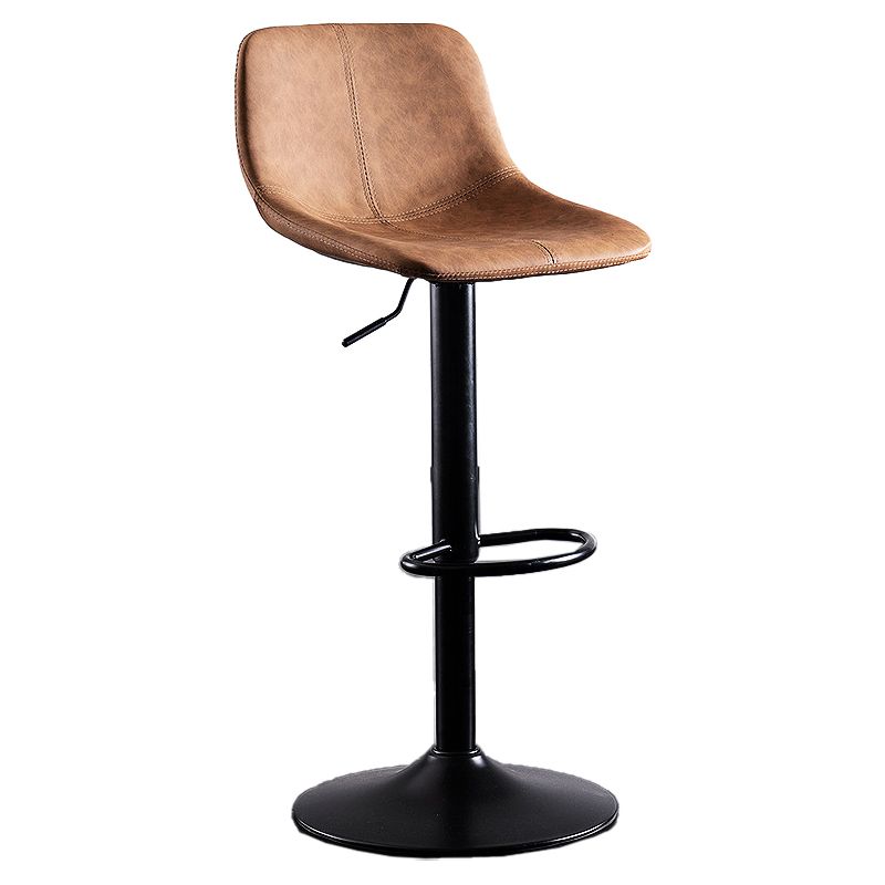 Contemporary Adjustable Bar and Counter Stool Low Back Stool with Black Base Clearhalo 'Bar Furniture' 'Bar Stools' 'bar_stools' 'furn' 'furn_bar_stools' 'furniture_bar_stools' 'Kitchen & Dining Furniture' 'kitchen&dining_furn' 'kitchen' 'kitchen_furn' Furniture' 1200x1200_32cf5da5-0488-44d6-9a9e-e0d0e4bdd234