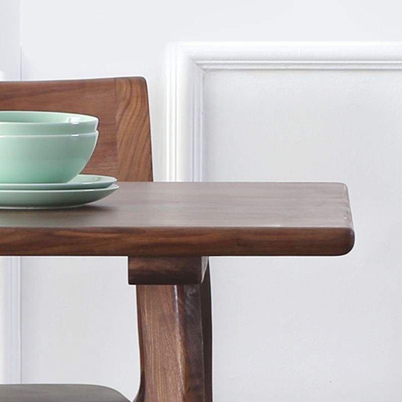 1/5 pezzi set da pranzo moderno a rettangolo in legno massiccio per uso domestico