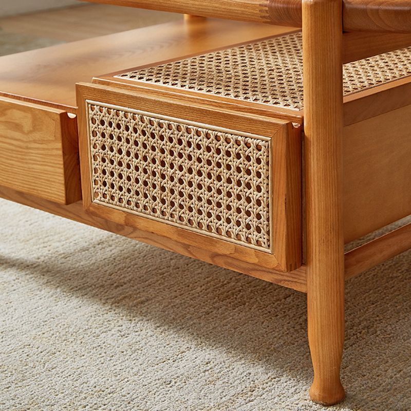 4 Legs Coffee Table with Shelf Modern Glass Top Cocktail Table Clearhalo 'Coffee & Accent Tables' 'Coffee Tables' 'coffee_tables' 'furn' 'furn_coffee_tables' 'Furniture' 'Living Room Furniture' 1200x1200_32d000af-d100-4f38-973d-289d44c0874d
