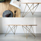 Wood Top Dining Table Industrial Rectangle Table with Double Pedestal Base Clearhalo 'Dining Tables & Seating' 'Dining Tables' 'dining_table' 'furn' 'furn_dining_table' 'Furniture' 'furniture_dining_table' 'Kitchen & Dining Furniture' 'kitchen' 'kitchen_dining_table' 1200x1200_32d00660-1d68-43a0-bc5d-acf34ce19687