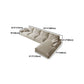 31.5"H White Faux Leather Pillow Top Arm Sofa & Chaise for Living Room