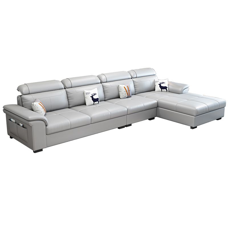 Ultra-Modern Sewn Pillow Back Pillow Top Arm Sofa with Storage and Slipcovered Clearhalo 'furn' 'furn_sectionals' 'Furniture' 'furniture_sectionals' 'kitchen' 'kitchen_sectionals' 'Living Room Furniture' 'Sectionals' 1200x1200_32d0ba17-03ea-4305-bdc9-27ad88663dfd