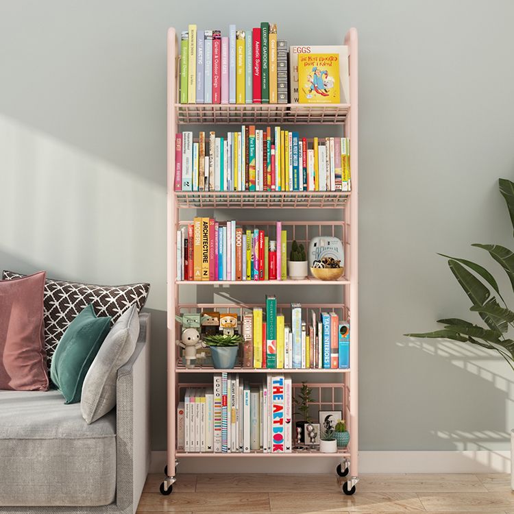 Libreria di libreria in metallo in metallo contemporaneo per ufficio