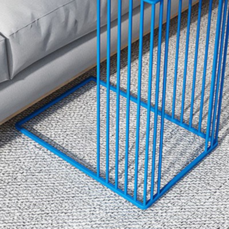 Mesa lateral rectangular de mediados de siglo C de metal C, 23.2 "de alto