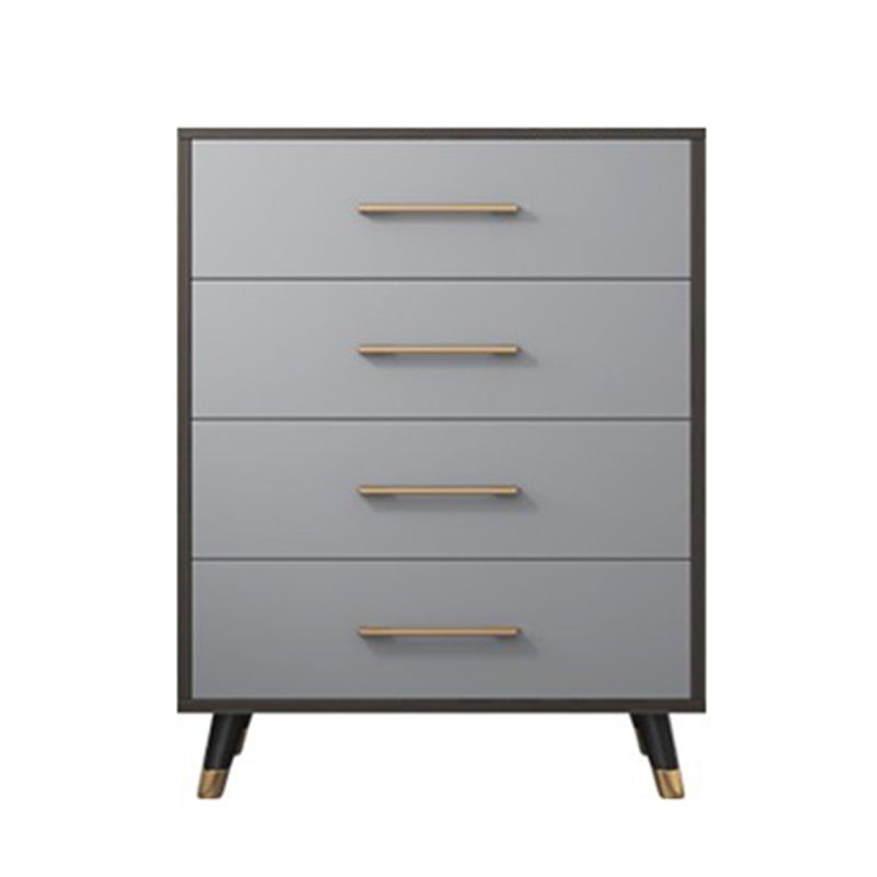 15.74" W Gray Accent Chest with Solid Wood Straight Legs Chest with Drawers