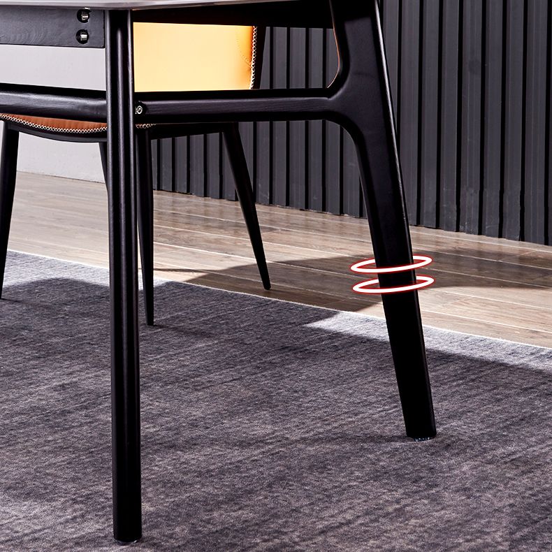 Modern Ash Wood Dinette Set 1/2/5/7 Pieces Rectangle Sintered Stone Top Dining Table Set Clearhalo 'Dining Room Sets' 'Dining Tables & Seating' 'dining_room_set' 'furn' 'furn_dining_room_set' 'Furniture' 'furniture_dining_room_set' 'Kitchen & Dining Furniture' 1200x1200_32d4ed57-bd8f-4363-8dd3-eaf2e3bde879