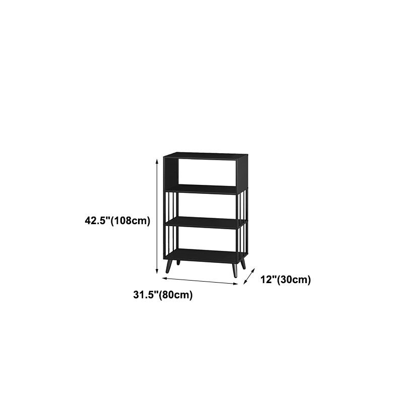 12 "W Black Iron Frame Bookshelf Modern Open Storage Bookcase per Home Office