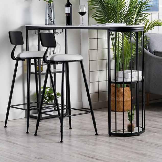 Marble Indoor Double Pedestal Cocktail Bar Table Storage Modern Pub/Bar Table Clearhalo 'Bar Furniture' 'Bar Tables' 'bar_tables' 'furn' 'furn_bar_tables' 'Furniture' 'furniture_bar_tables' 'Kitchen & Dining Furniture' 'kitchen&dining_furn' 'kitchen' 1200x1200_32d57783-81ac-4fd9-ab06-de48482ab4b9