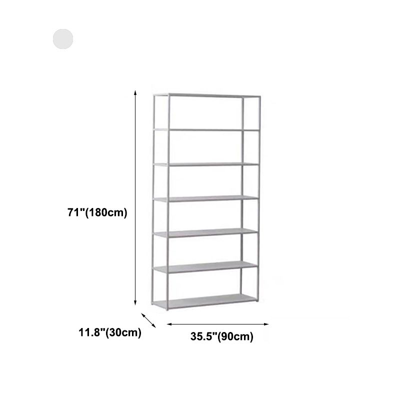 Contemporary Bookcase Metal Open Back Bookshelf for Home Office Clearhalo 'Bookcases' 'furn' 'furn_bookcases' 'Furniture' 'Office Furniture' 1200x1200_32d5b840-156b-46b1-ab4b-69e7613373ac