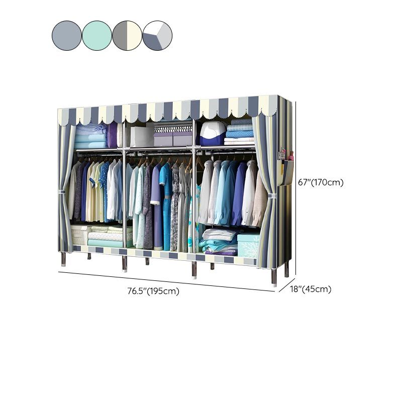 Armadio moderno del guardaroba con armadio per il guardaroba in metallo con scaffali