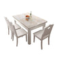 Tavolo da pranzo rettangolare Tavolo da cucina per sala da pranzo con base in legno massello