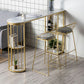 White and Black Glam Style Table in Faux Marble and Metal Coffe Shop Bar Table Clearhalo 'Bar Furniture' 'Bar Tables' 'bar_tables' 'furn' 'furn_bar_tables' 'Furniture' 'furniture_bar_tables' 'Kitchen & Dining Furniture' 1200x1200_32da1eb9-26e9-4df1-9c26-b4fa22f91ede