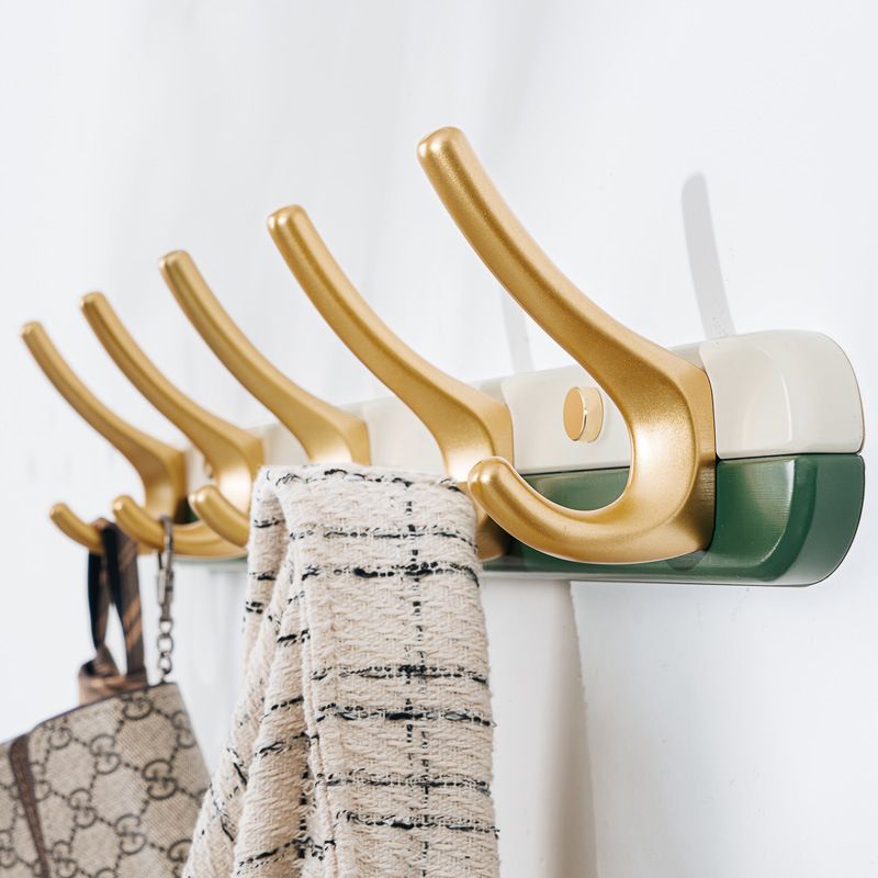 Metal and Wood Coat Hanger Modern Minimalist Home Wall Hanging Coat Rack Clearhalo 'Entry & Mudroom Furniture' 'furn' 'furn_hall_tree_coat_racks' 'Furniture' 'Hall Trees & Coat Racks' 'hall_tree_coat_racks' 1200x1200_32da4c62-367f-4c30-a999-4fe4e4f7b1a2